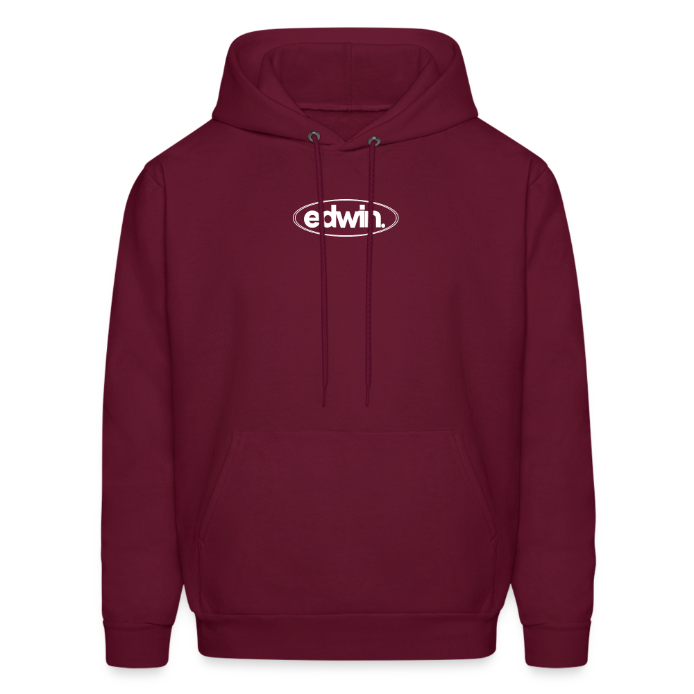 edwin Logo Hoodie - burgundy