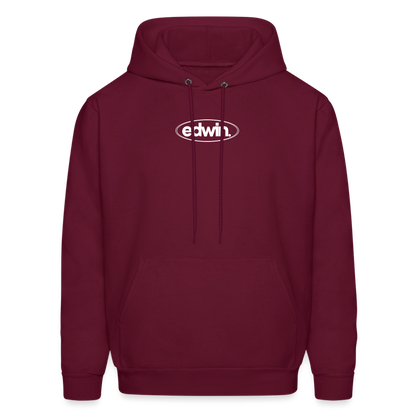 edwin Logo Hoodie - burgundy