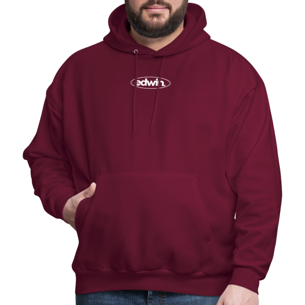 edwin Logo Hoodie - burgundy