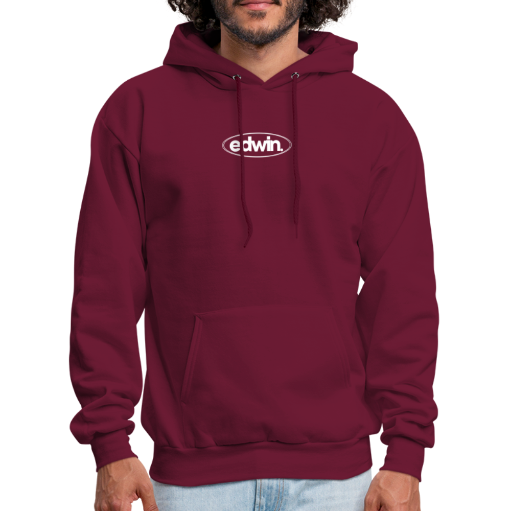 edwin Logo Hoodie - burgundy