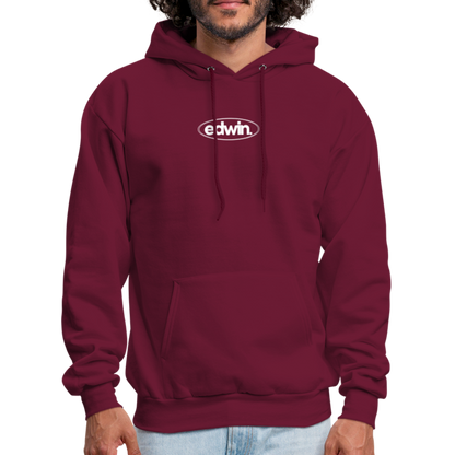 edwin Logo Hoodie - burgundy