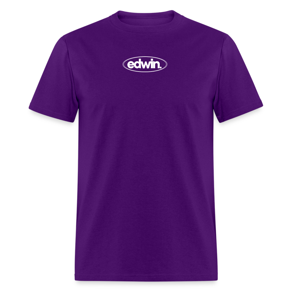 edwin White Logo Tee - purple