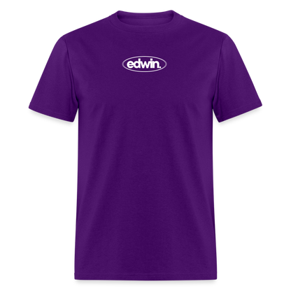 edwin White Logo Tee - purple