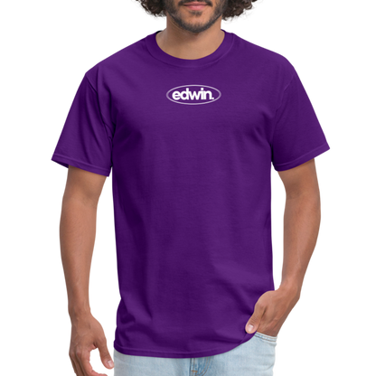 edwin White Logo Tee - purple