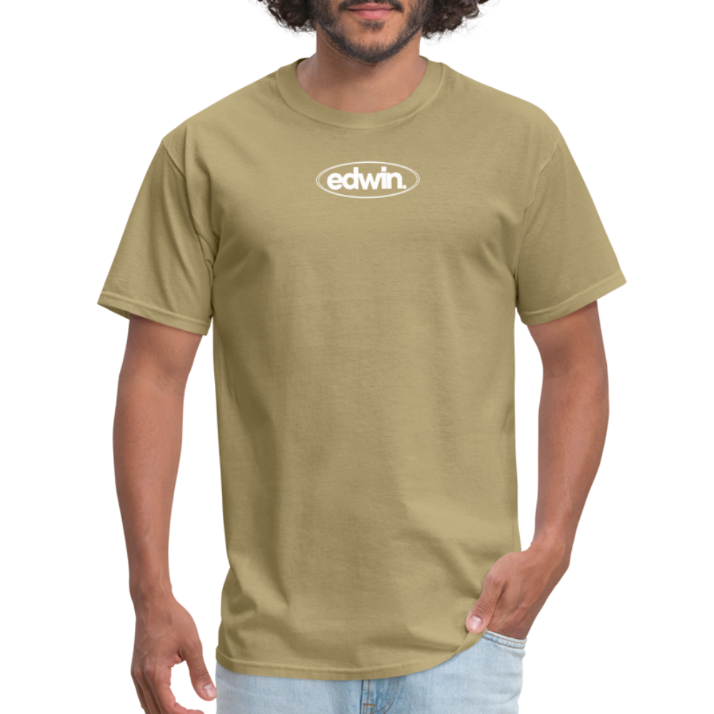 edwin White Logo Tee - khaki