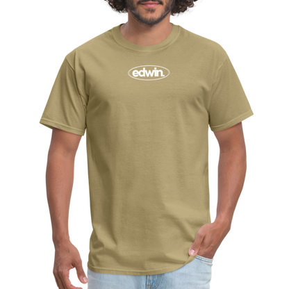 edwin White Logo Tee - khaki