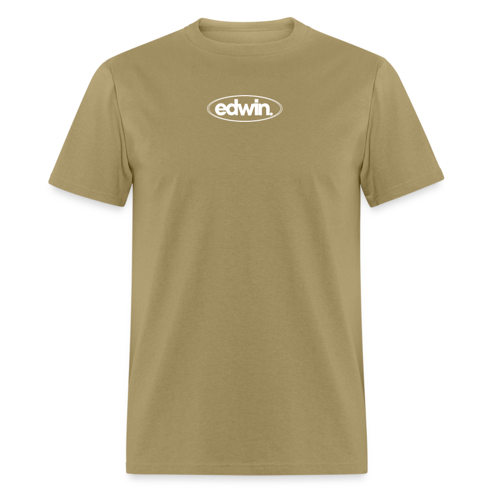 edwin White Logo Tee - khaki