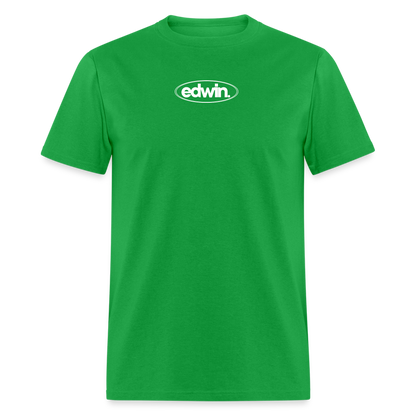 edwin White Logo Tee - bright green