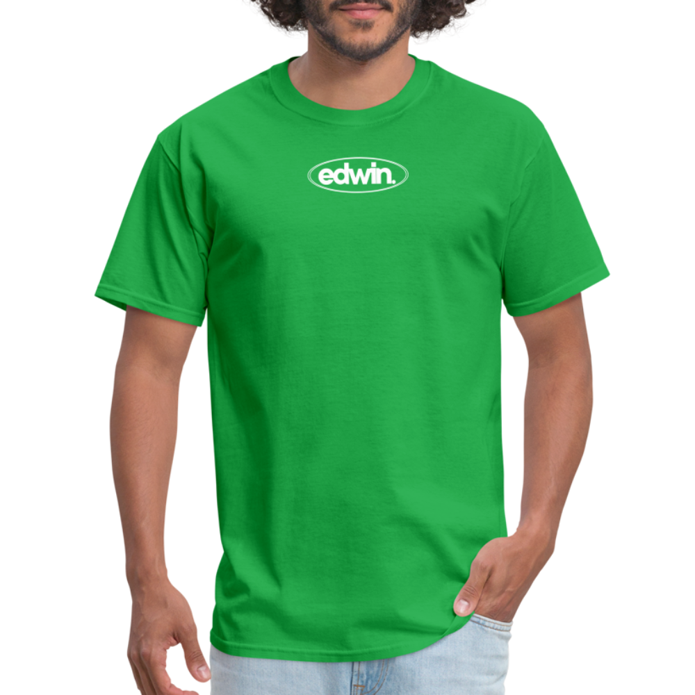 edwin White Logo Tee - bright green