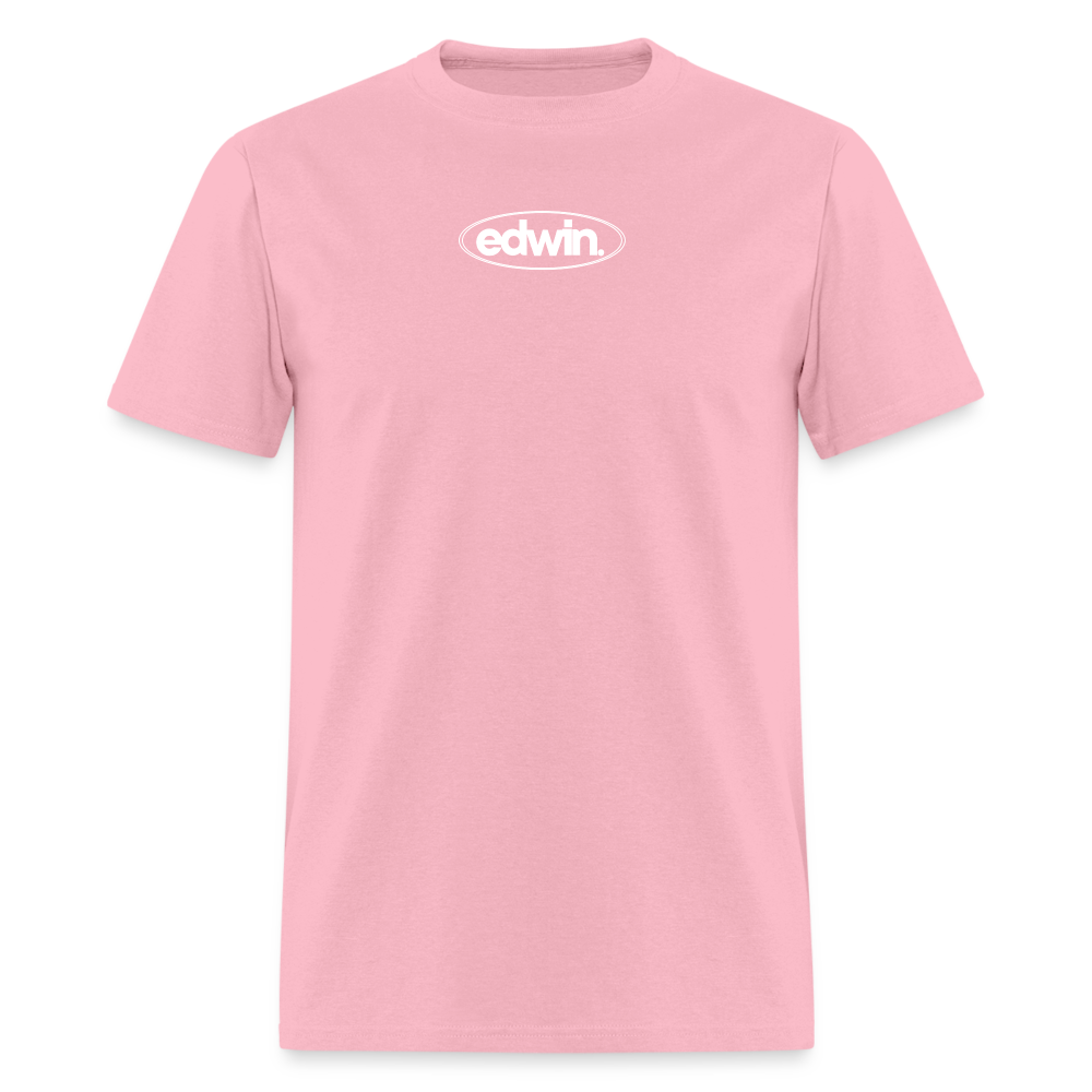 edwin White Logo Tee - pink