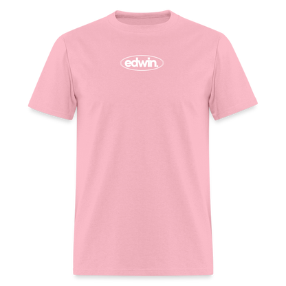 edwin White Logo Tee - pink