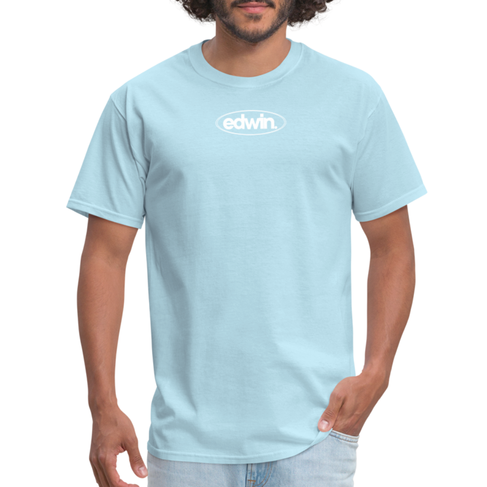 edwin White Logo Tee - powder blue