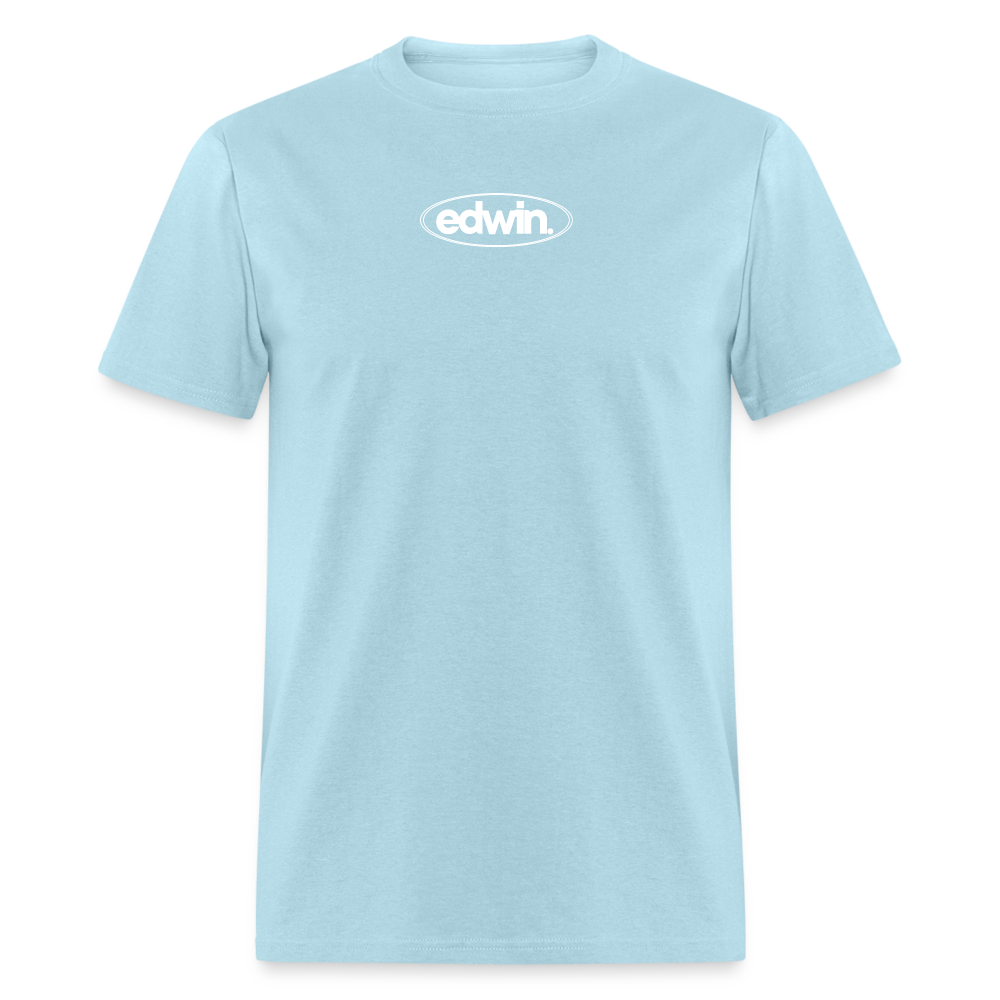 edwin White Logo Tee - powder blue