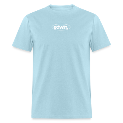 edwin White Logo Tee - powder blue