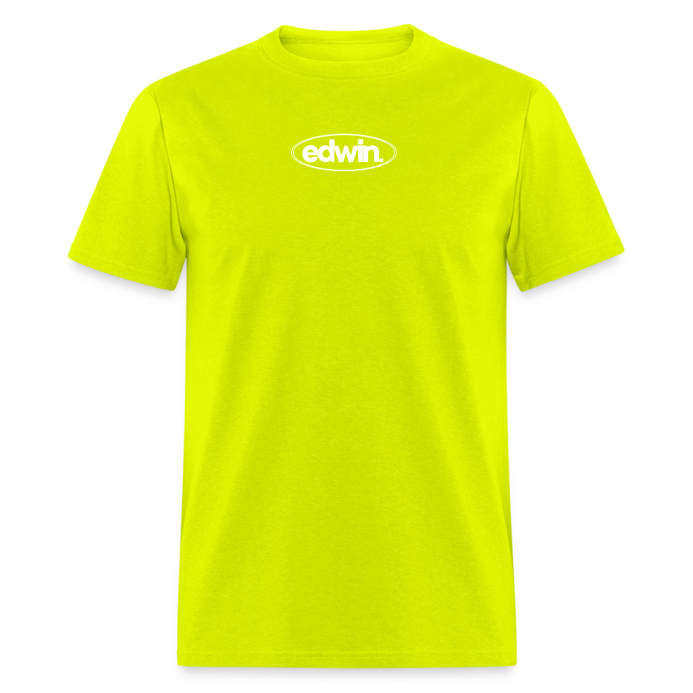 edwin White Logo Tee - safety green