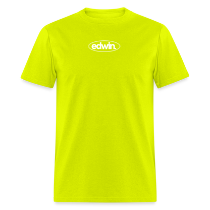 edwin White Logo Tee - safety green