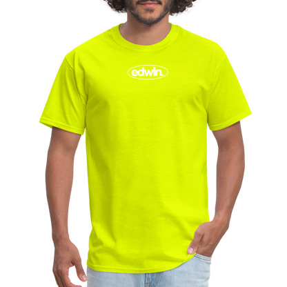 edwin White Logo Tee - safety green