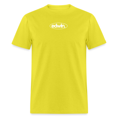 edwin White Logo Tee - yellow