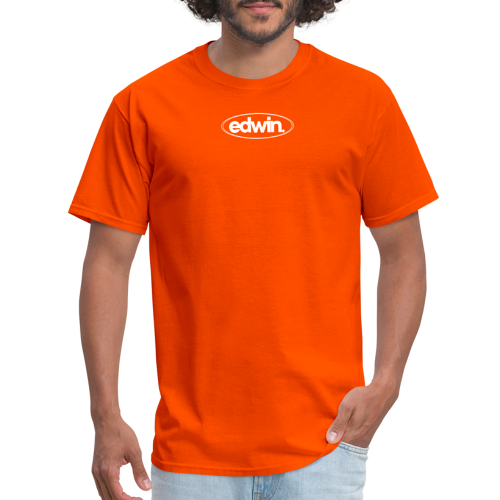 edwin White Logo Tee - orange