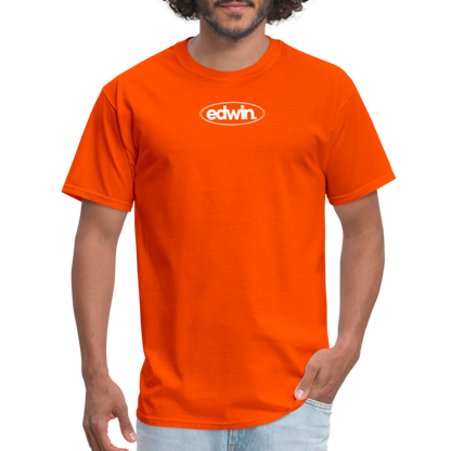 edwin White Logo Tee - orange