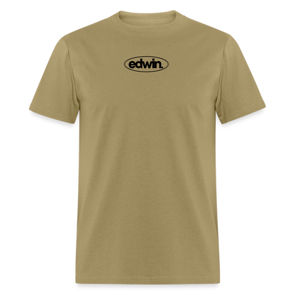 edwin Black Logo Tee - khaki