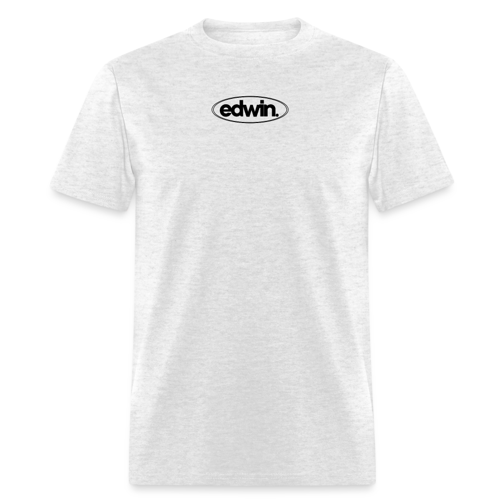 edwin Black Logo Tee - light heather gray