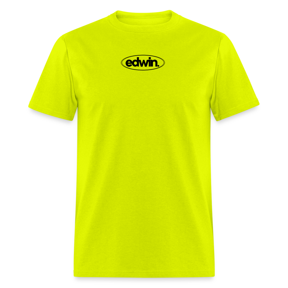 edwin Black Logo Tee - safety green