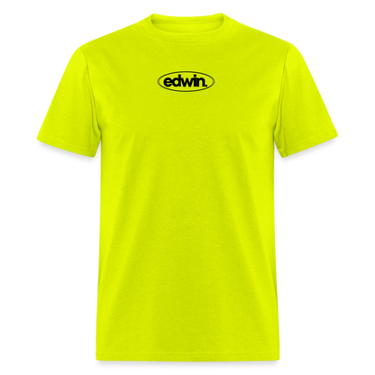 edwin Black Logo Tee - safety green