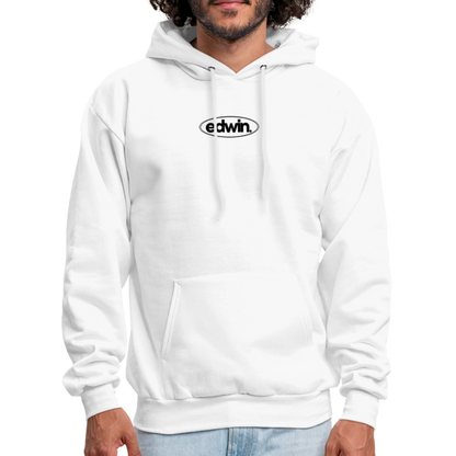 edwin Black Logo Hoodie - white