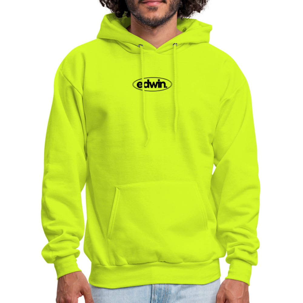 edwin Black Logo Hoodie - safety green