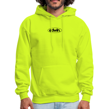 edwin Black Logo Hoodie - safety green